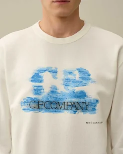 Homme C.P. Company Sweat-Shirts^30/1 Fleece Artisanal Logo Sweatshirt