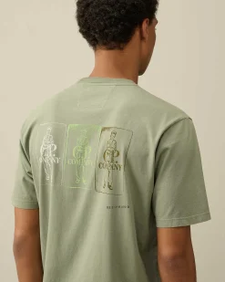 Homme C.P. Company T-Shirts Et Polos^24/1 Jersey Artisanal Three Cards T-Shirt