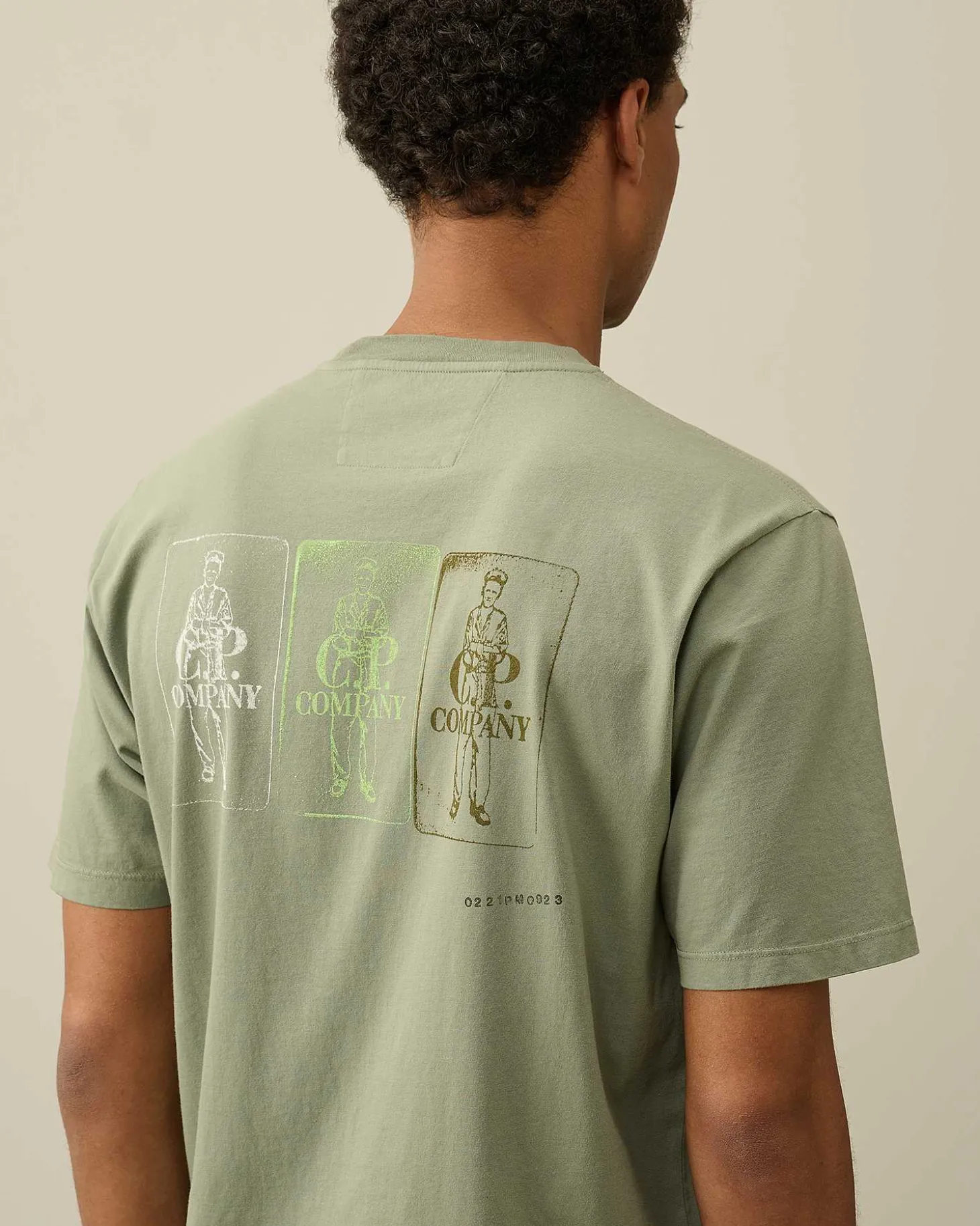 Homme C.P. Company T-Shirts Et Polos^24/1 Jersey Artisanal Three Cards T-Shirt