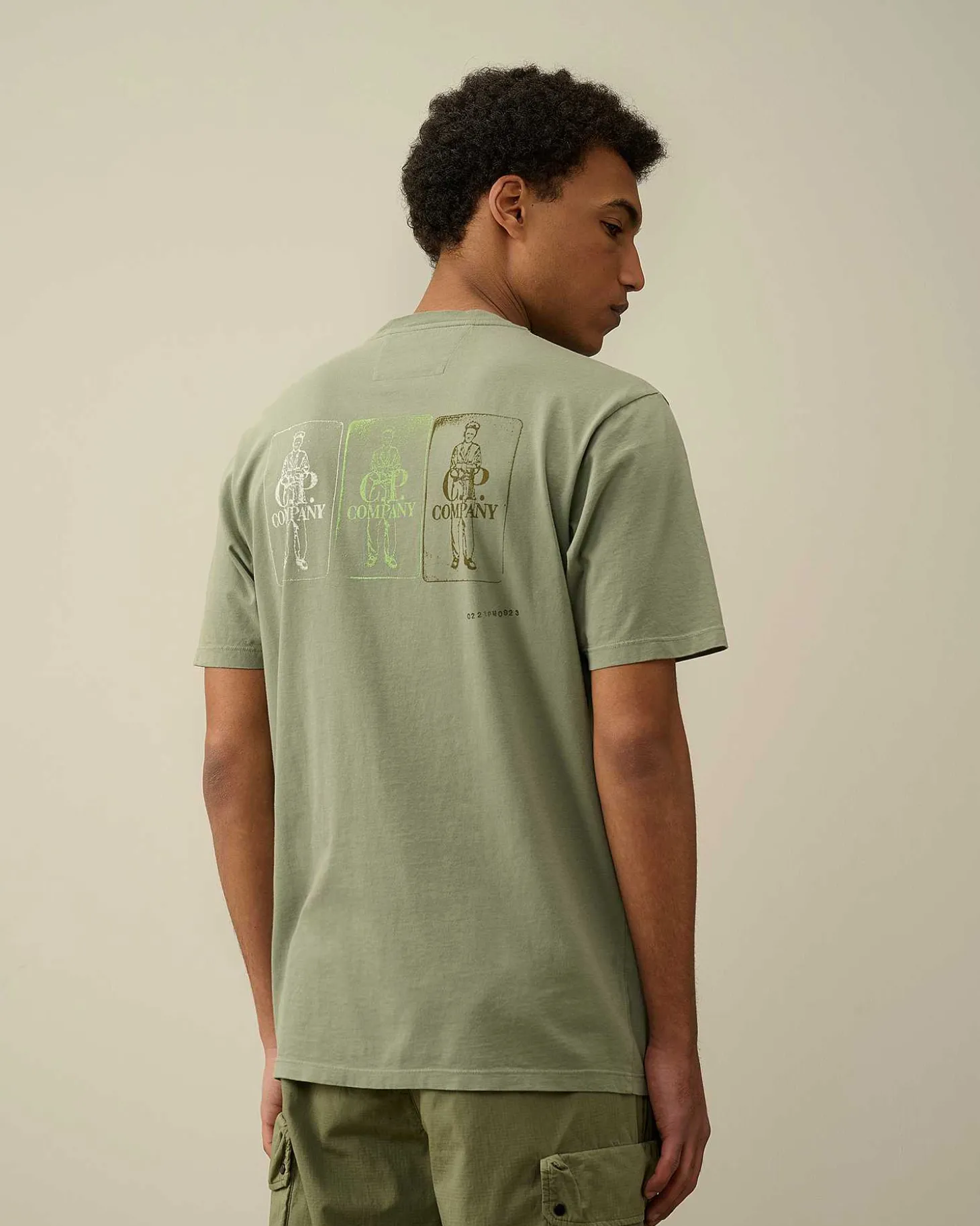 Homme C.P. Company T-Shirts Et Polos^24/1 Jersey Artisanal Three Cards T-Shirt