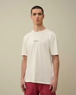 Homme C.P. Company T-Shirts Et Polos^24/1 Jersey Garment Dyed Logo T-Shirt