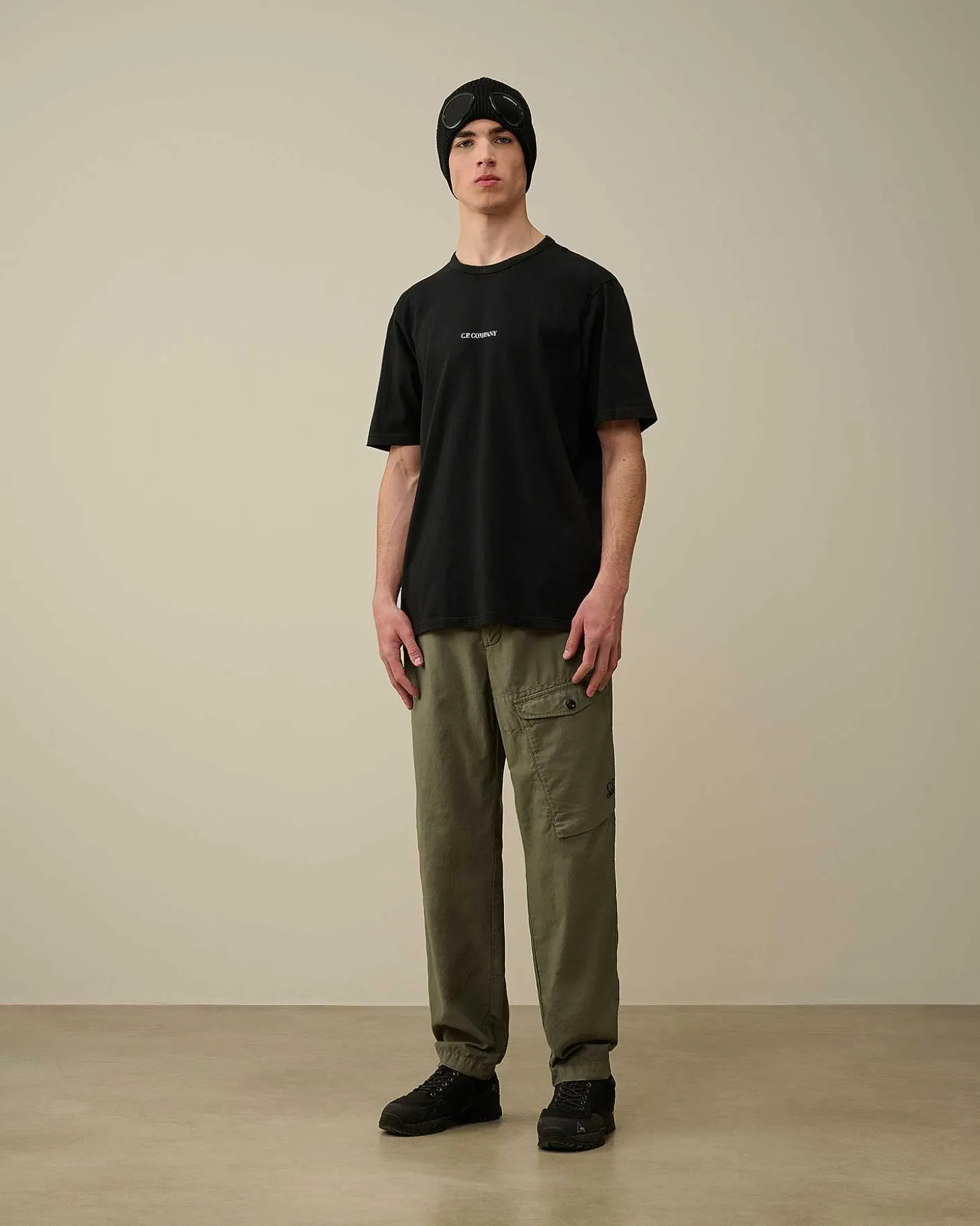Homme C.P. Company T-Shirts Et Polos^24/1 Jersey Garment Dyed Logo T-Shirt