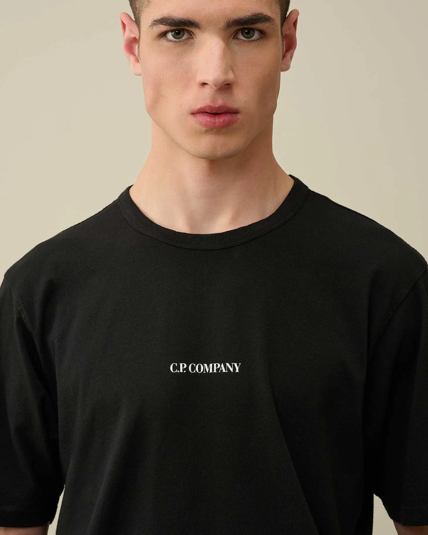 Homme C.P. Company T-Shirts Et Polos^24/1 Jersey Garment Dyed Logo T-Shirt