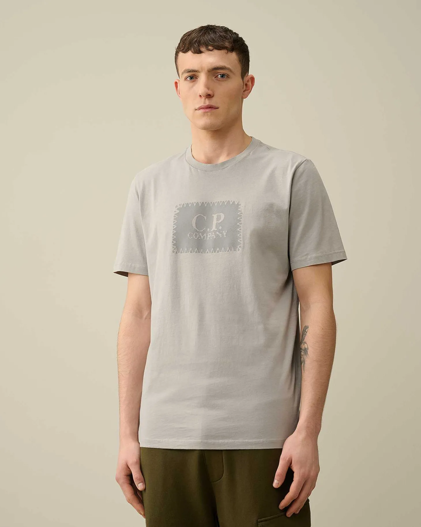 Homme C.P. Company T-Shirts Et Polos^30/1 Jersey Label Style Logo T-Shirt