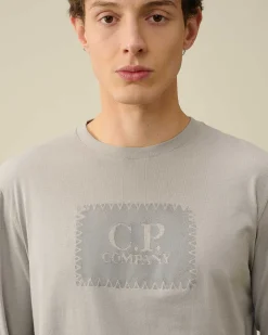 Homme C.P. Company T-Shirts Et Polos^30/1 Jersey Long Sleeved Logo T-Shirt