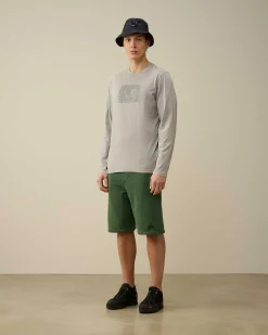Homme C.P. Company T-Shirts Et Polos^30/1 Jersey Long Sleeved Logo T-Shirt