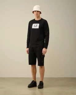 Homme C.P. Company T-Shirts Et Polos^30/1 Jersey Long Sleeved Logo T-Shirt