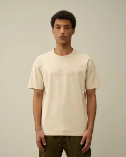 Homme C.P. Company T-Shirts Et Polos^30/2 Mercerized Jersey Twisted Logo T-Shirt