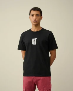 Homme C.P. Company T-Shirts Et Polos^30/2 Mercerized Jersey Twisted Graphic T-Shirt