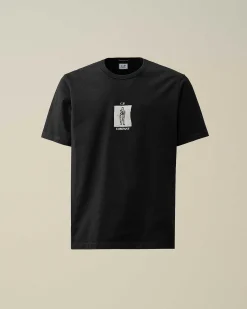 Homme C.P. Company T-Shirts Et Polos^30/2 Mercerized Jersey Twisted Graphic T-Shirt