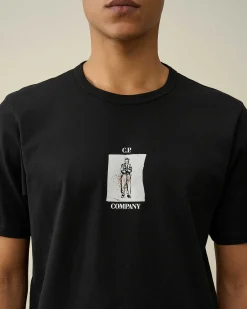 Homme C.P. Company T-Shirts Et Polos^30/2 Mercerized Jersey Twisted Graphic T-Shirt