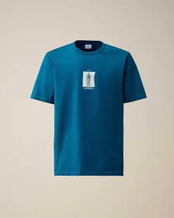 Homme C.P. Company T-Shirts Et Polos^30/2 Mercerized Jersey Twisted Graphic T-Shirt
