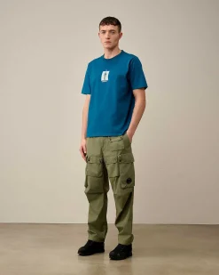 Homme C.P. Company T-Shirts Et Polos^30/2 Mercerized Jersey Twisted Graphic T-Shirt