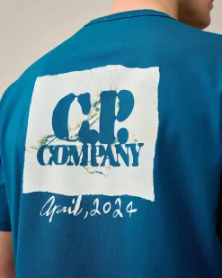 Homme C.P. Company T-Shirts Et Polos^30/2 Mercerized Jersey Twisted Graphic T-Shirt