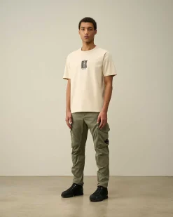 Homme C.P. Company T-Shirts Et Polos^30/2 Mercerized Jersey Twisted Graphic T-Shirt