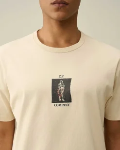 Homme C.P. Company T-Shirts Et Polos^30/2 Mercerized Jersey Twisted Graphic T-Shirt