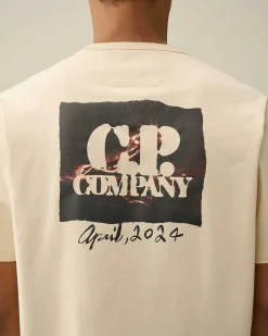 Homme C.P. Company T-Shirts Et Polos^30/2 Mercerized Jersey Twisted Graphic T-Shirt