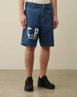 Homme C.P. Company Survêtements Et Shorts^Blu Utility Shorts