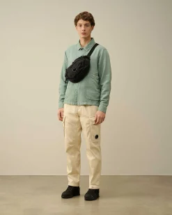 Homme C.P. Company Chemises^Broken Linen/Cotton Pocket Shirt