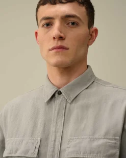 Homme C.P. Company Chemises^Broken Linen/Cotton Shirt