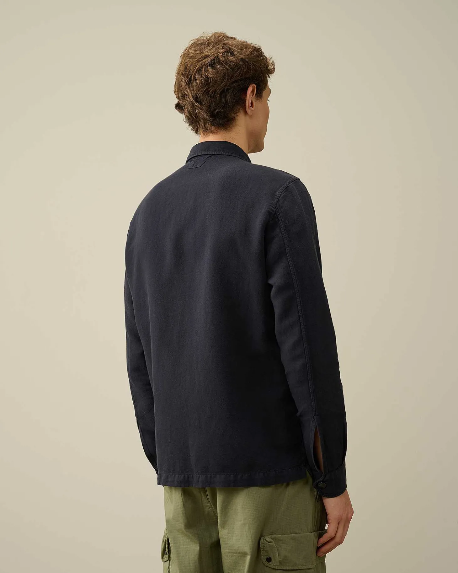 Homme C.P. Company Chemises^Broken Linen/Cotton Shirt