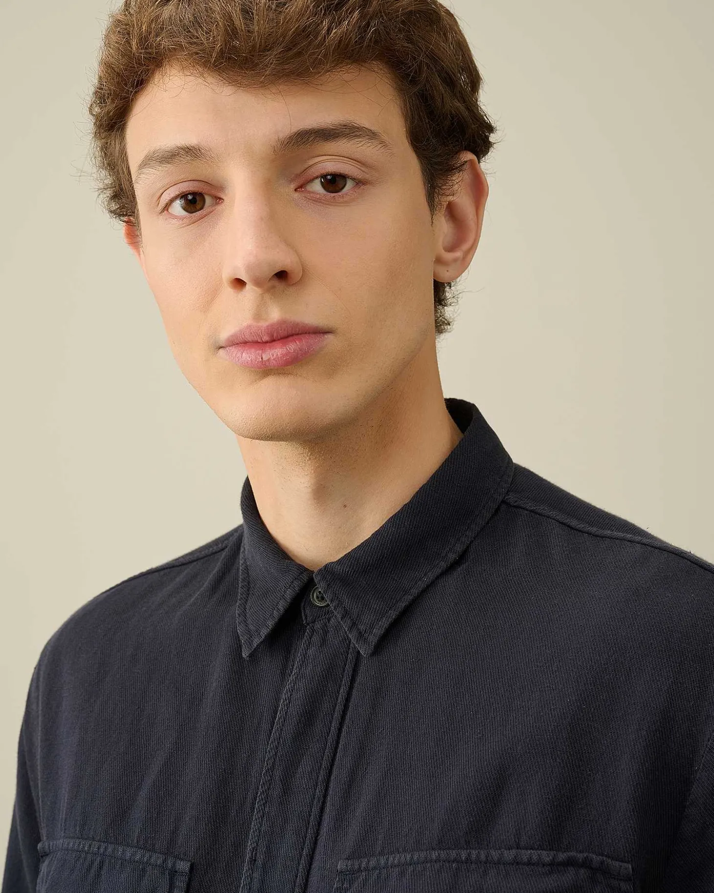 Homme C.P. Company Chemises^Broken Linen/Cotton Shirt