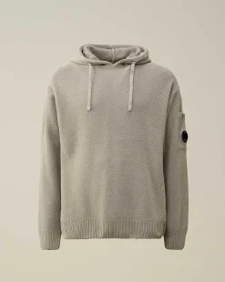 Homme C.P. Company Pulls^Chenille Cotton Knit Hoodie