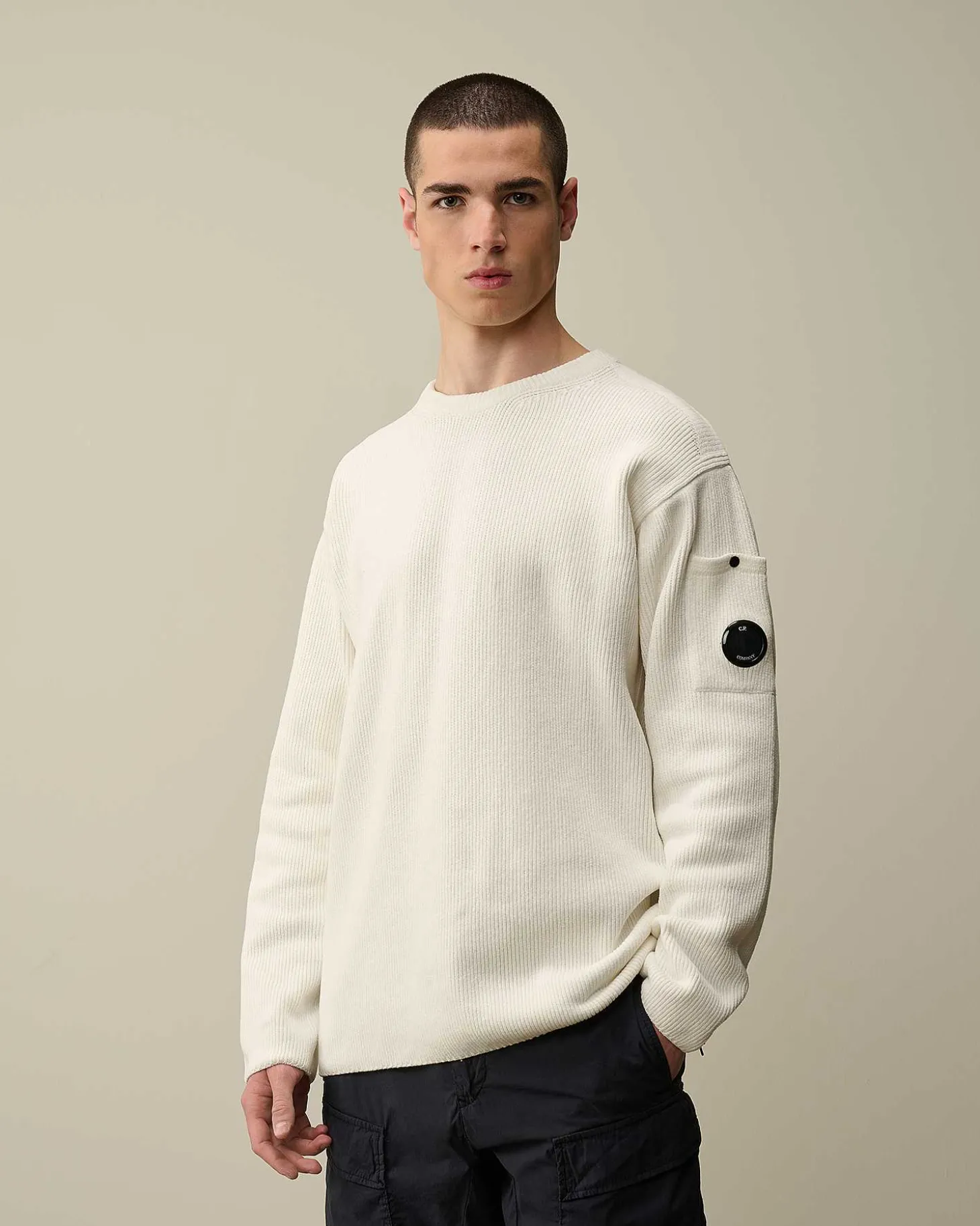 Homme C.P. Company Pulls^Chenille Cotton Lens Knit