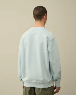 Homme C.P. Company Sweat-Shirts^Cotton Diagonal Fleece Lens Sweatshirt
