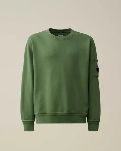 Homme C.P. Company Sweat-Shirts^Cotton Diagonal Fleece Lens Sweatshirt