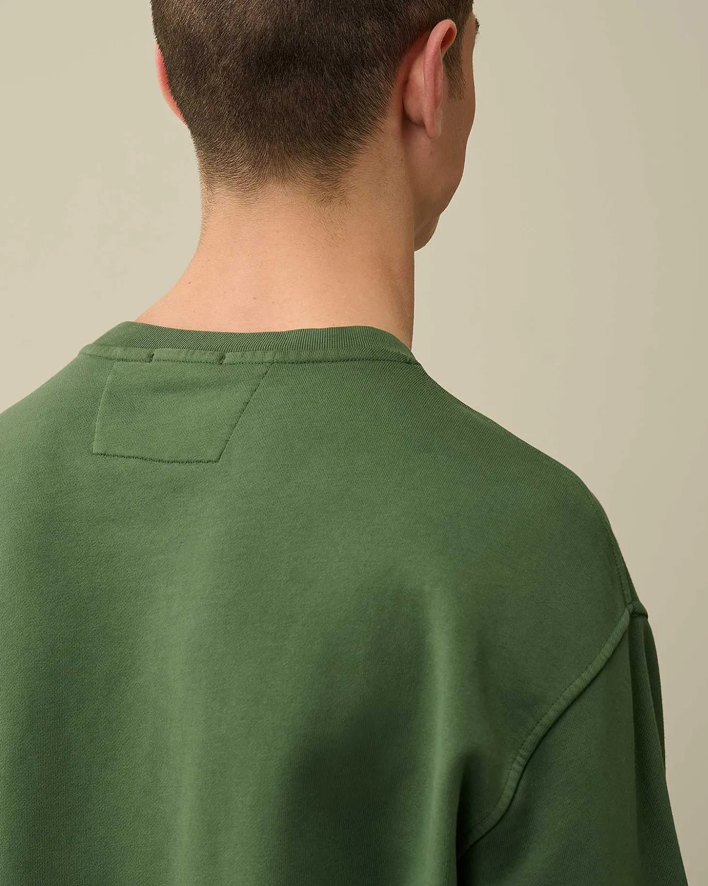 Homme C.P. Company Sweat-Shirts^Cotton Diagonal Fleece Lens Sweatshirt