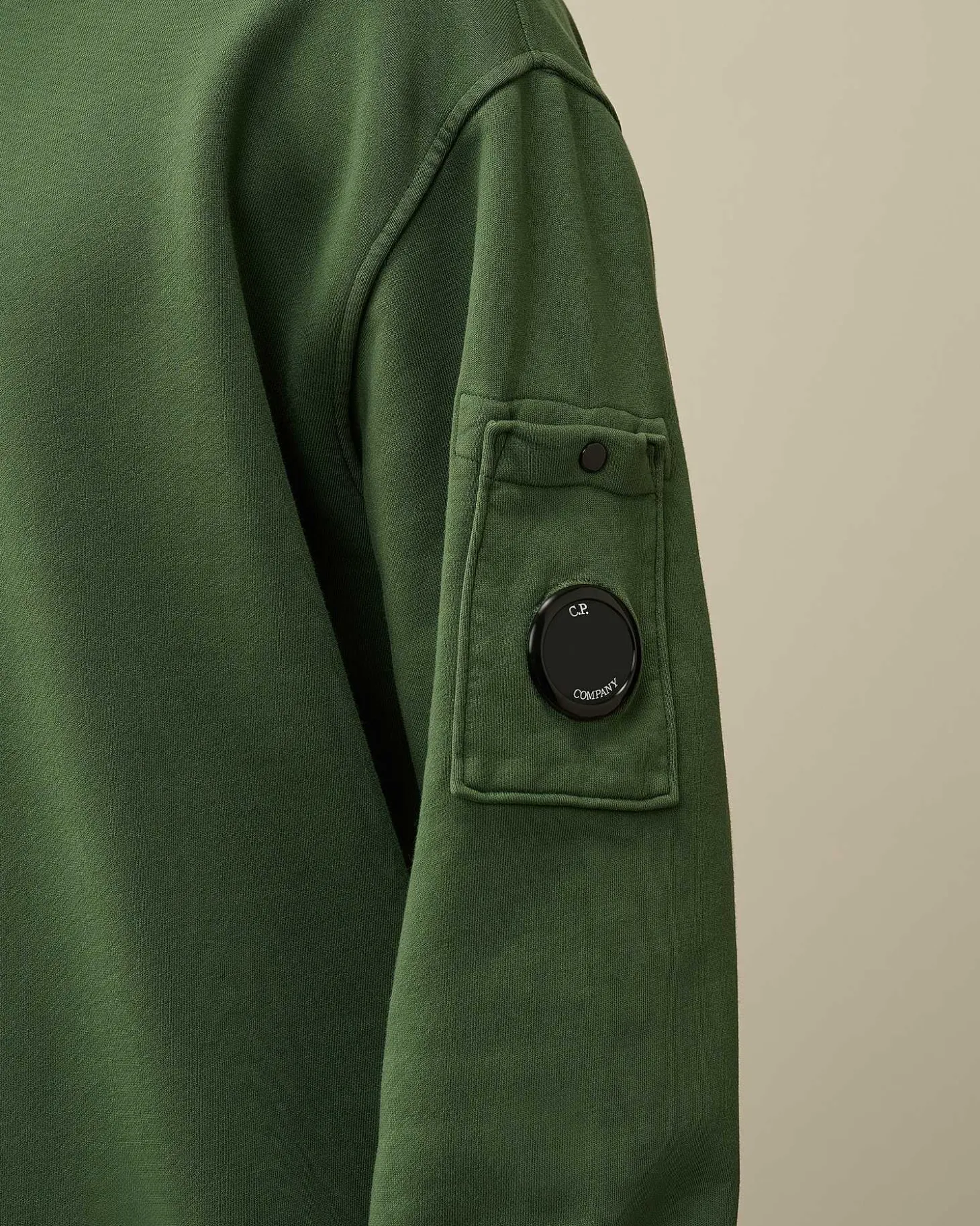 Homme C.P. Company Sweat-Shirts^Cotton Diagonal Fleece Lens Sweatshirt