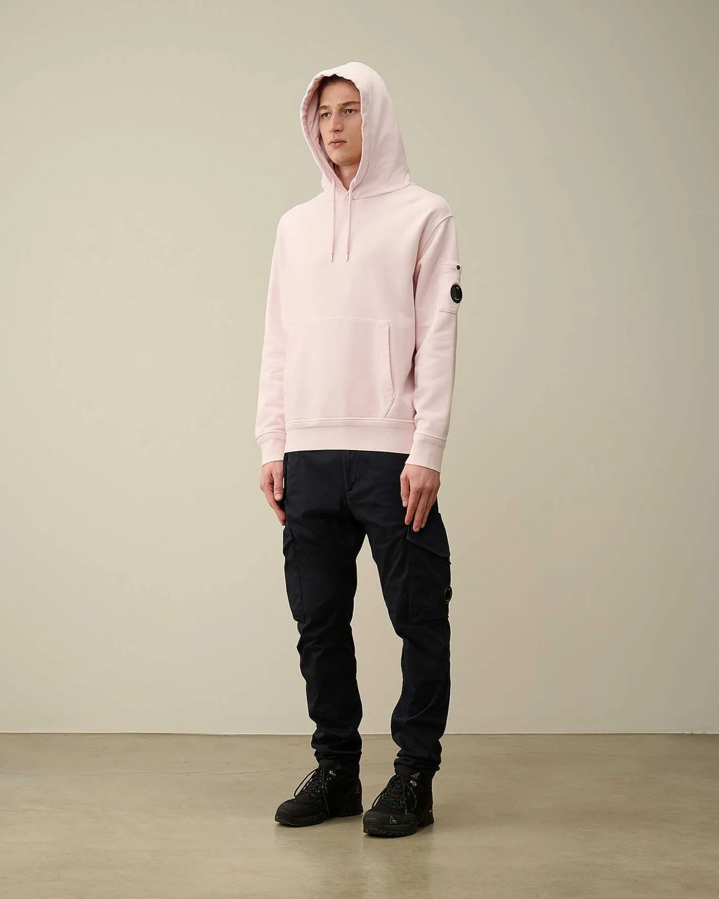 Homme C.P. Company Sweat-Shirts^Cotton Diagonal Fleece Lens Hoodie