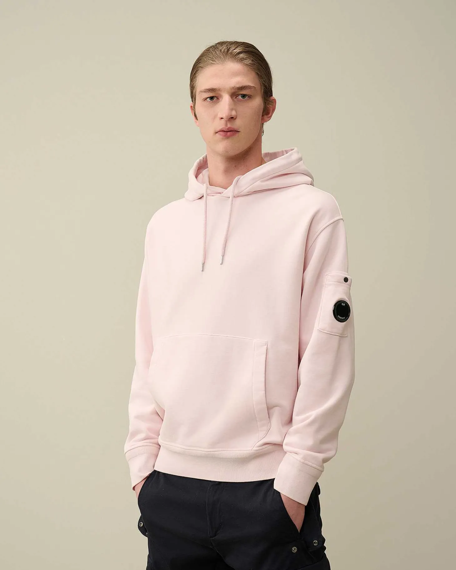 Homme C.P. Company Sweat-Shirts^Cotton Diagonal Fleece Lens Hoodie