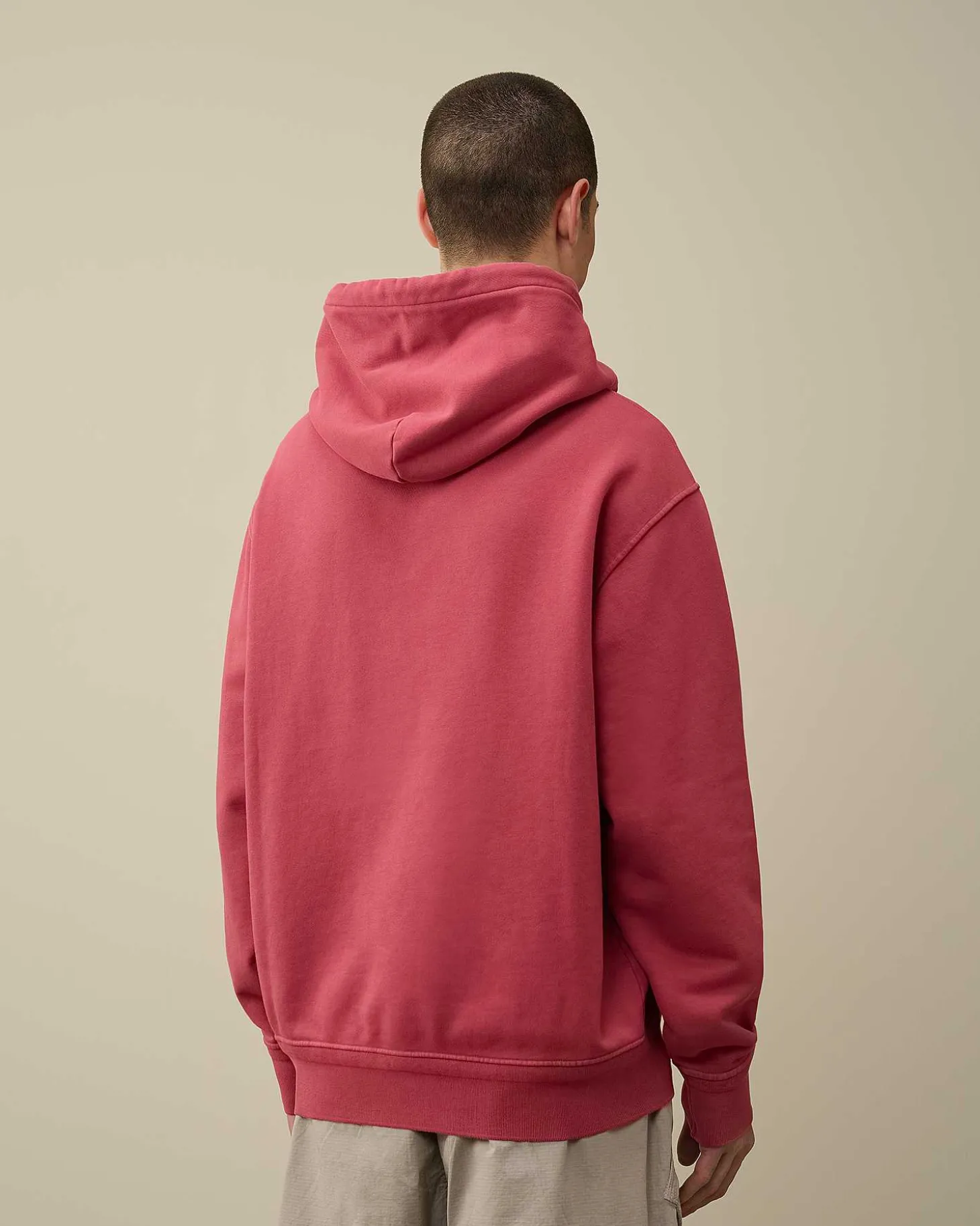 Homme C.P. Company Sweat-Shirts^Cotton Diagonal Fleece Logo Hoodie