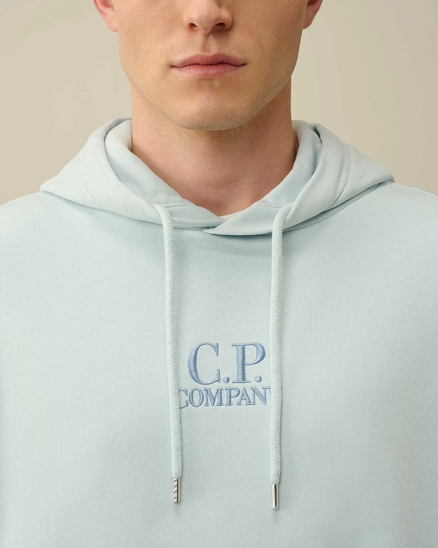Homme C.P. Company Sweat-Shirts^Cotton Diagonal Fleece Logo Hoodie