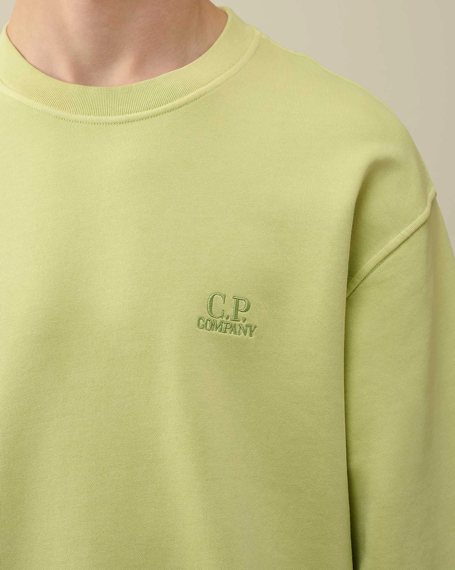 Homme C.P. Company Sweat-Shirts^Cotton Diagonal Fleece Logo Sweatshirt