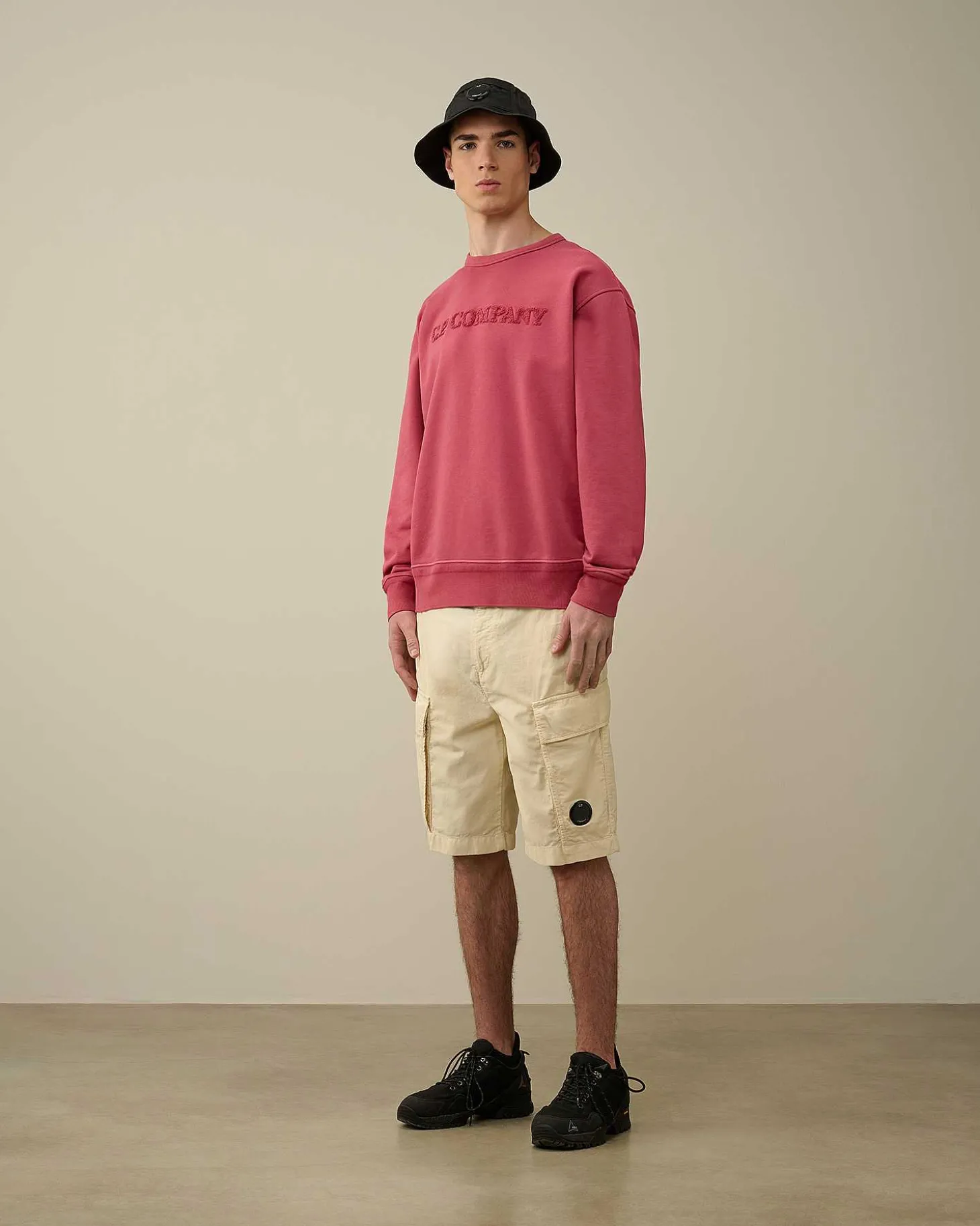 Homme C.P. Company Sweat-Shirts^Cotton Diagonal Fleece Logo Sweatshirt