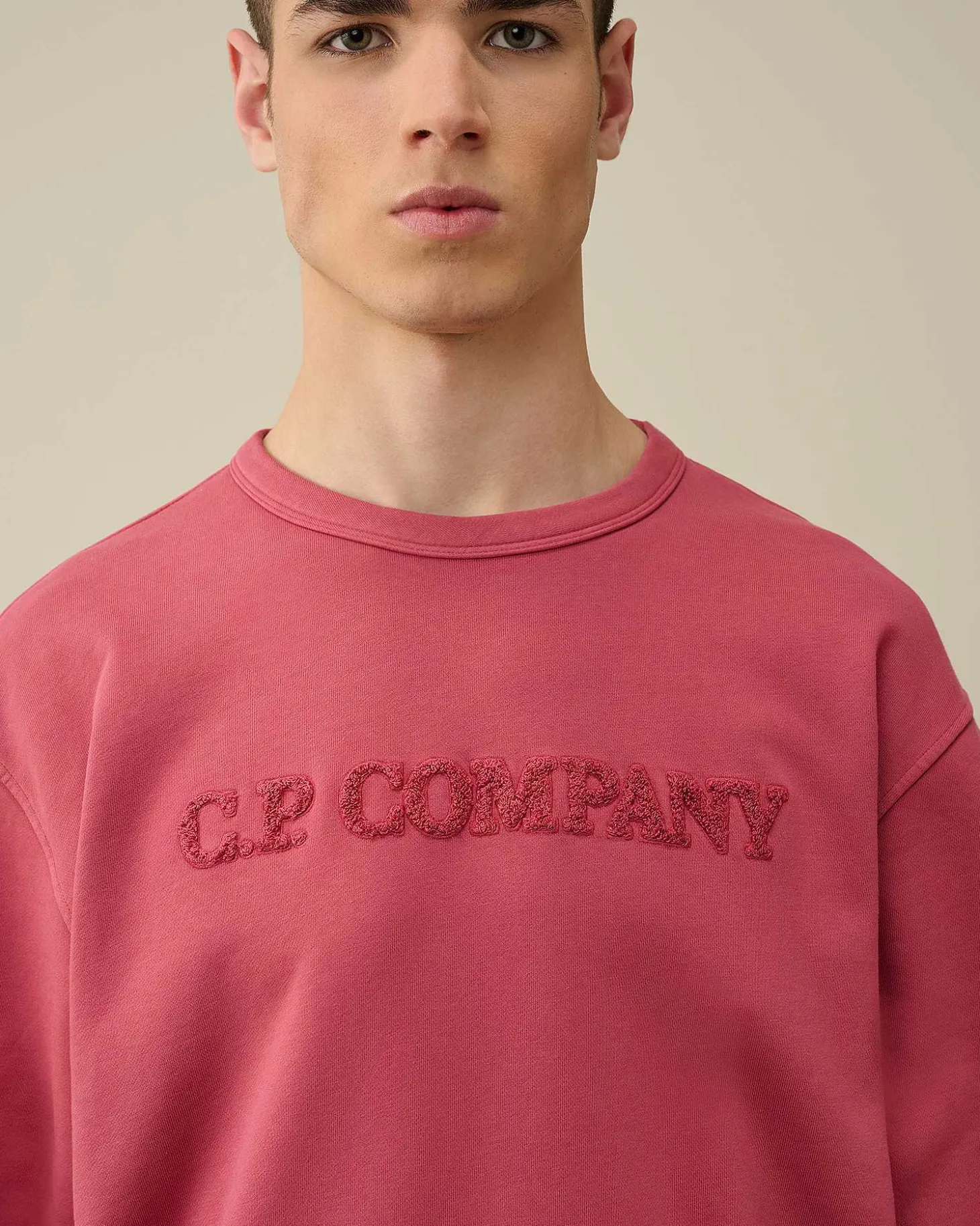 Homme C.P. Company Sweat-Shirts^Cotton Diagonal Fleece Logo Sweatshirt