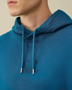Homme C.P. Company Sweat-Shirts^Cotton Diagonal Fleece Logo Hoodie