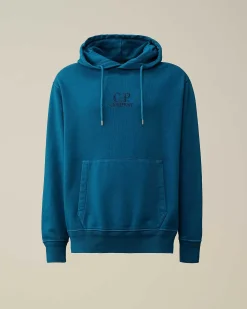 Homme C.P. Company Sweat-Shirts^Cotton Diagonal Fleece Logo Hoodie