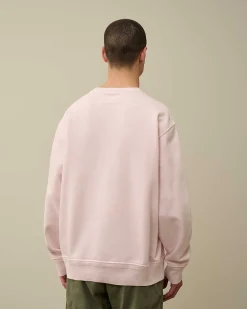Homme C.P. Company Sweat-Shirts^Cotton Diagonal Fleece Logo Sweatshirt