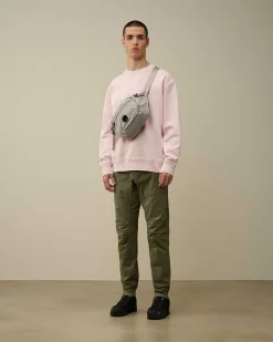 Homme C.P. Company Sweat-Shirts^Cotton Diagonal Fleece Logo Sweatshirt