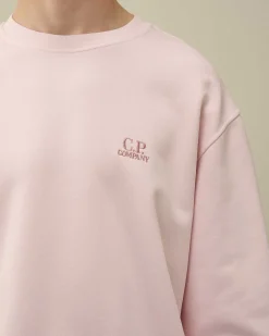 Homme C.P. Company Sweat-Shirts^Cotton Diagonal Fleece Logo Sweatshirt