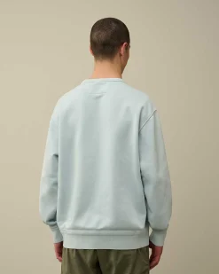 Homme C.P. Company Sweat-Shirts^Cotton Diagonal Fleece Logo Sweatshirt