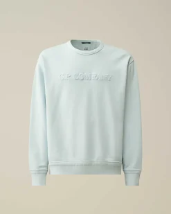 Homme C.P. Company Sweat-Shirts^Cotton Diagonal Fleece Logo Sweatshirt