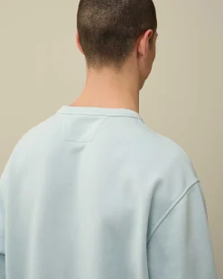Homme C.P. Company Sweat-Shirts^Cotton Diagonal Fleece Logo Sweatshirt