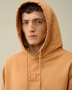 Homme C.P. Company Sweat-Shirts^Cotton Diagonal Fleece Logo Hoodie