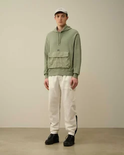 Homme C.P. Company Sweat-Shirts^Cotton Fleece Mixed Hoodie