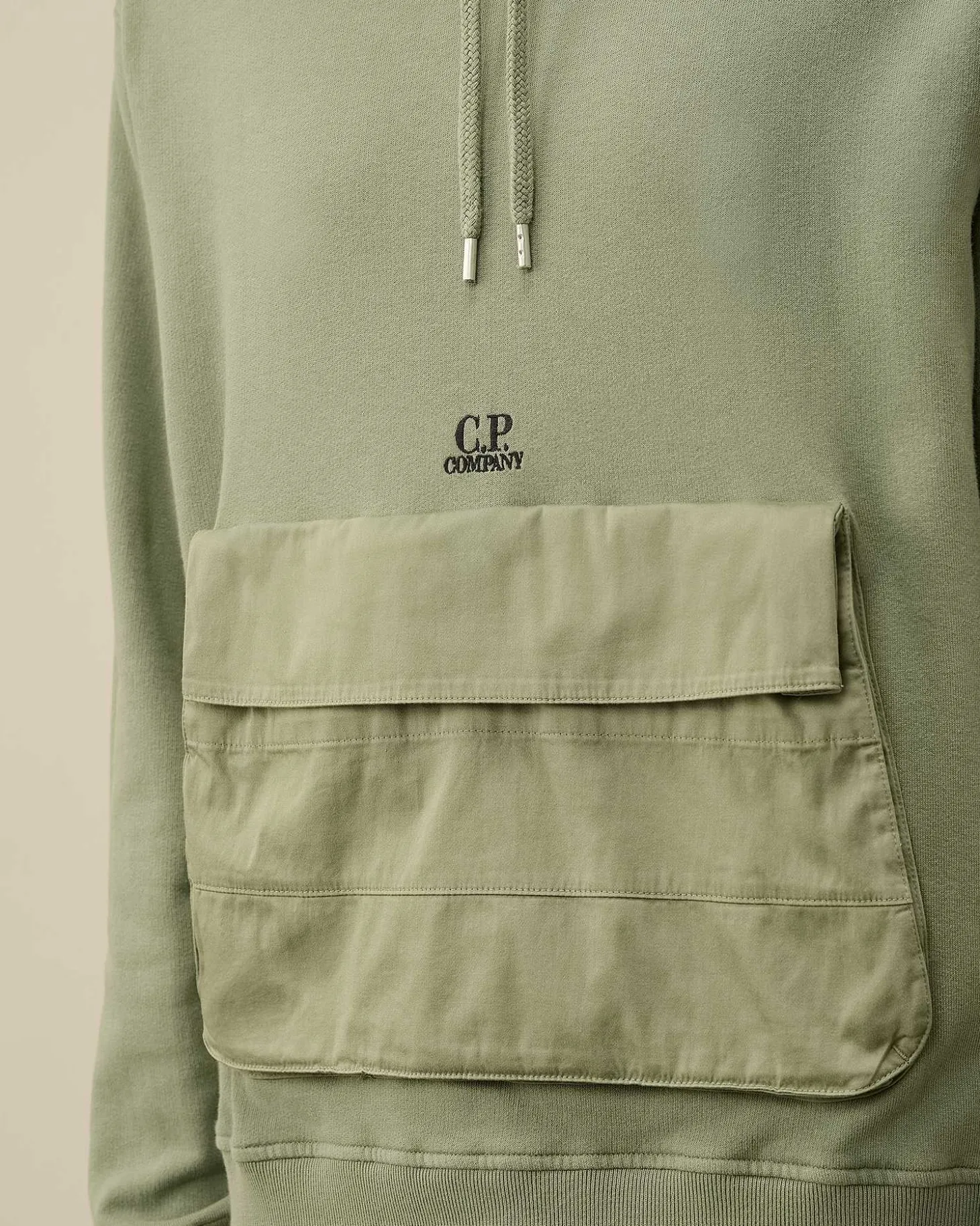 Homme C.P. Company Sweat-Shirts^Cotton Fleece Mixed Hoodie